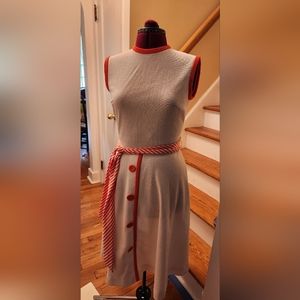 Vintage Orange & White Dress